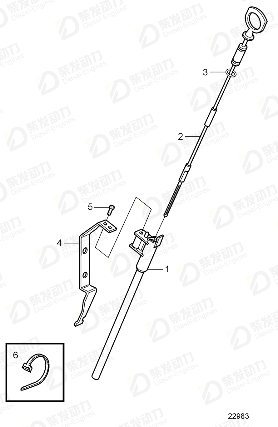 VOLVO Dipstick 20572422 Drawing